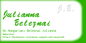 julianna beleznai business card